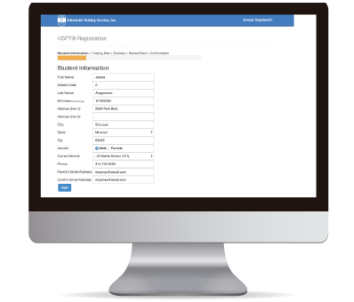 Online Test Registration